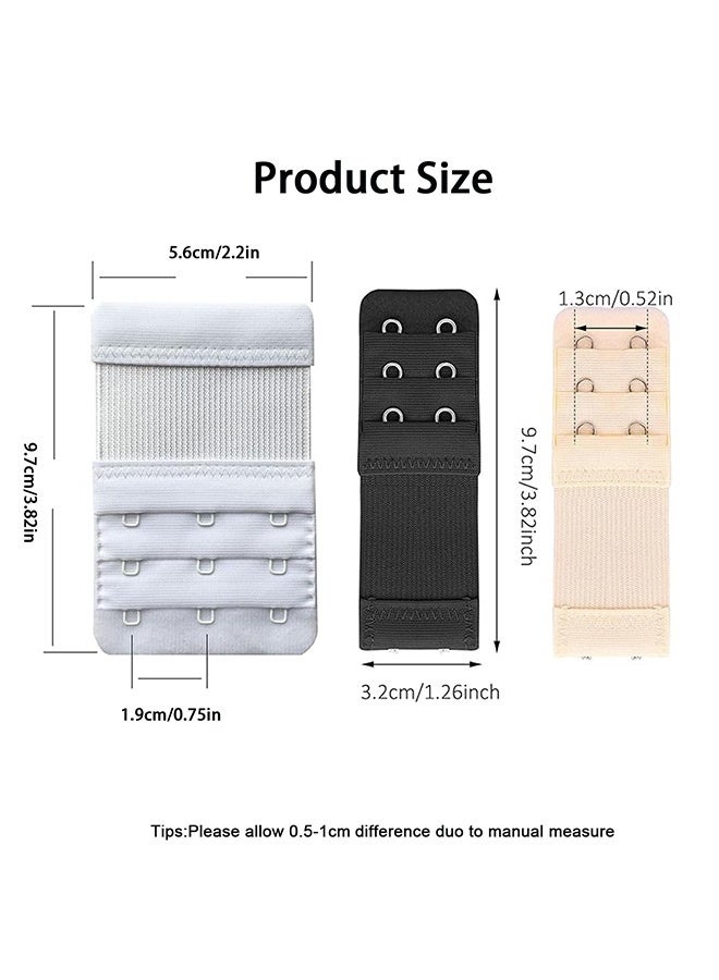 Tersely 9/10 Pieces Bra Extender Bra Strap Extension Women's Elastic Extenders, 3 Rows 2 Hooks and 3 Rows 3 Hooks,Easy to Use, Ideal for Pregnant Women - Image 2