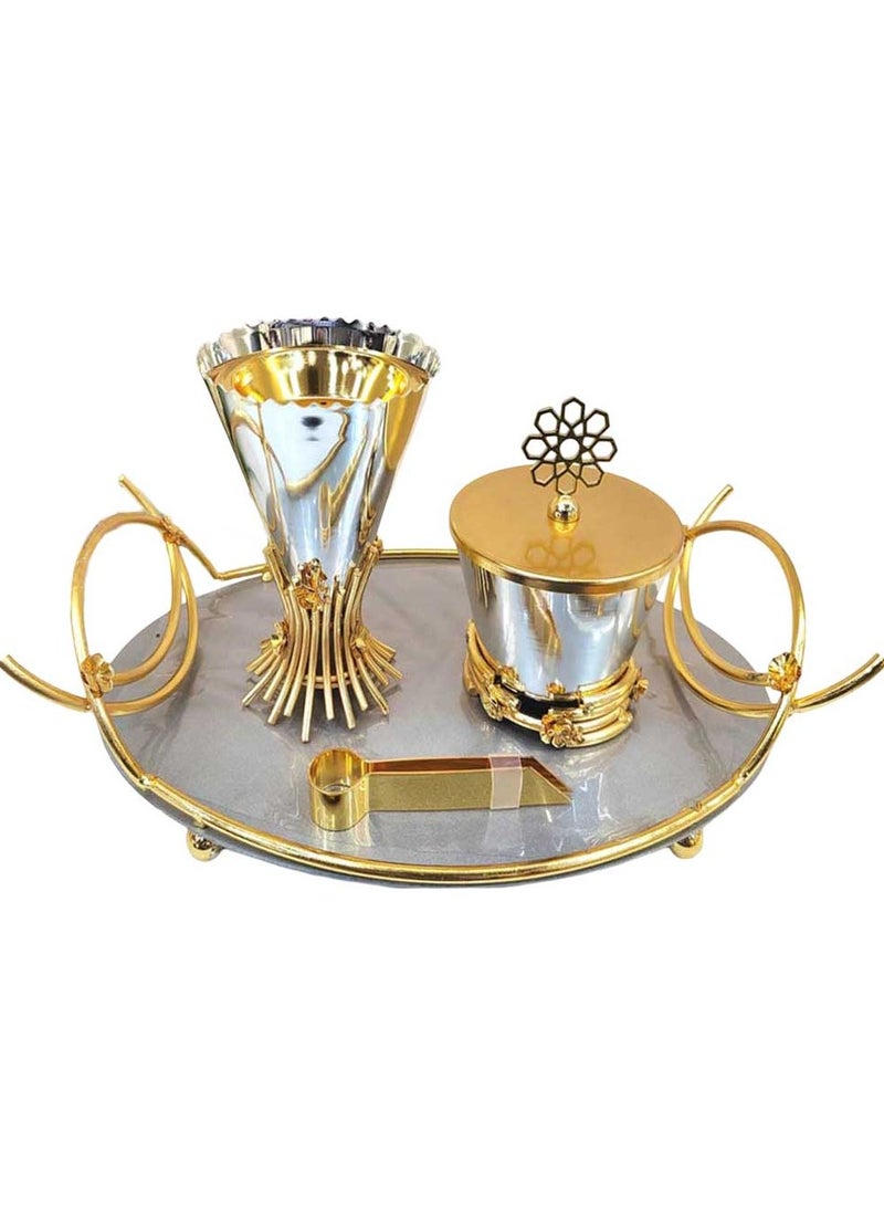 Bakhoor BoSidin Luxurious Design Arabic Incense Burner Oud Bakhoor Holder for Home Fragrance - Image 2