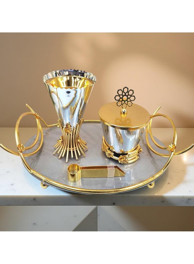 Bakhoor BoSidin Luxurious Design Arabic Incense Burner Oud Bakhoor Holder for Home Fragrance - Image 3