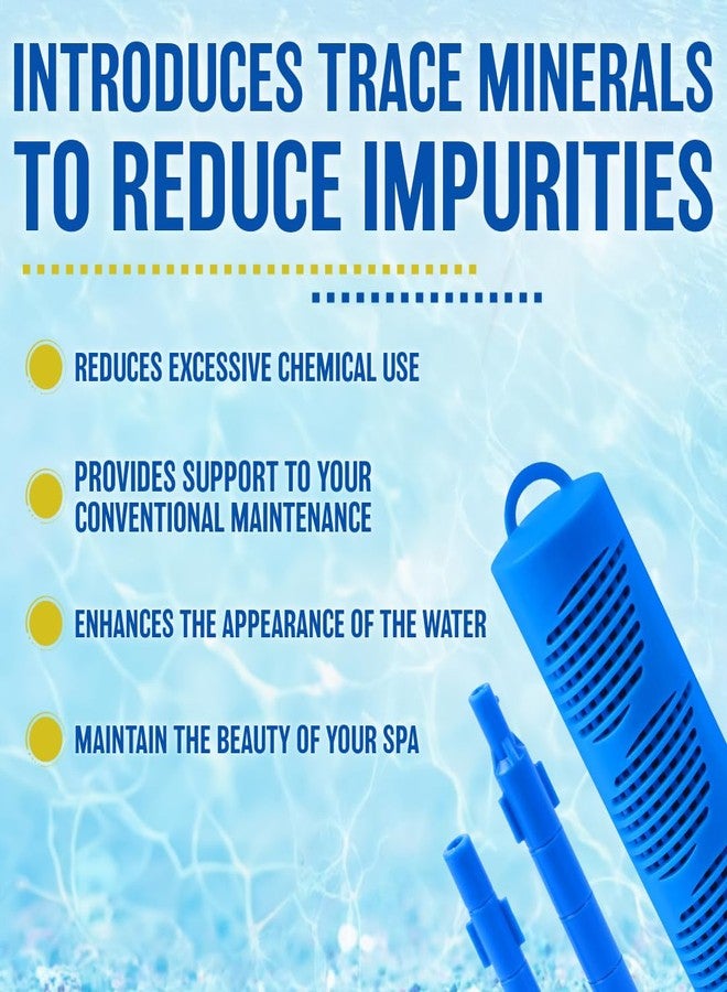 Poolzilla Hot Tub Mineral Stick - Spa Sanitizer with Silver Ion Technology, Spa Cartridge Sanitizer, Floating Water Purifier, Effective Up to 4 Months - Image 4
