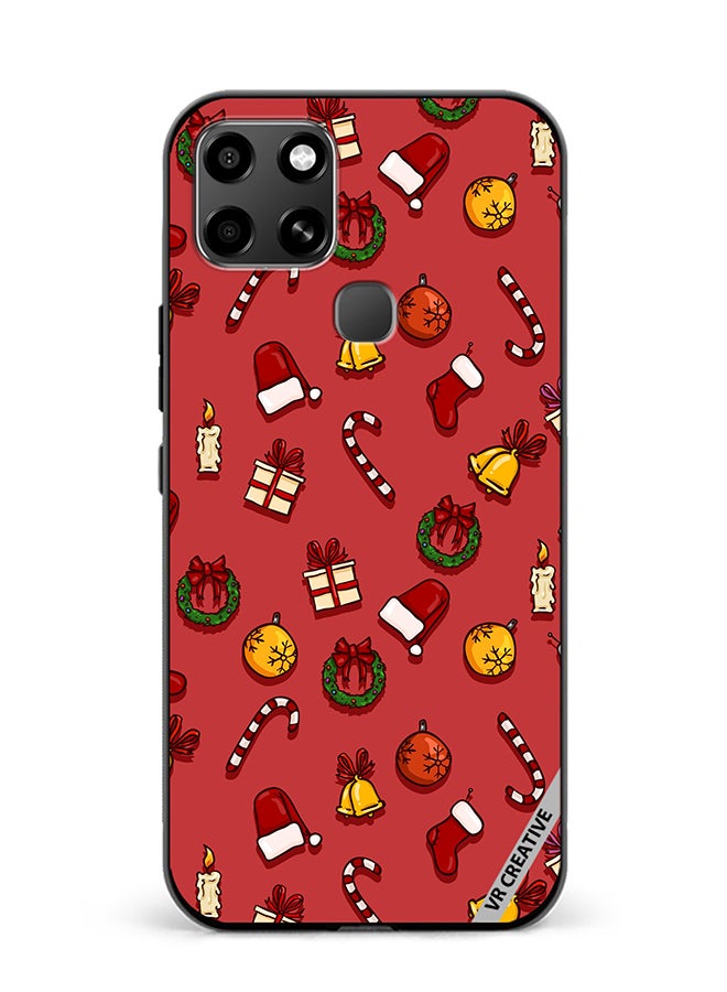 VR CREATIVE Protective Case Cover For Infinix Smart 6 Christmas Symbols Design Multicolour - Image 1