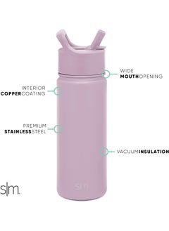 Kids Water Bottle With Straw Lid Vacuum Insulated Stainless Steel Metal Thermos Bottles Reusable Leak Proof Bpa Free Flask For School Summit Collection 18Oz, Lavender Mist - pzsku/ZAEE61F52795815F8581BZ/45/_/1722069140/a09b8a3b-732c-47cd-8b19-f3dc9abea399