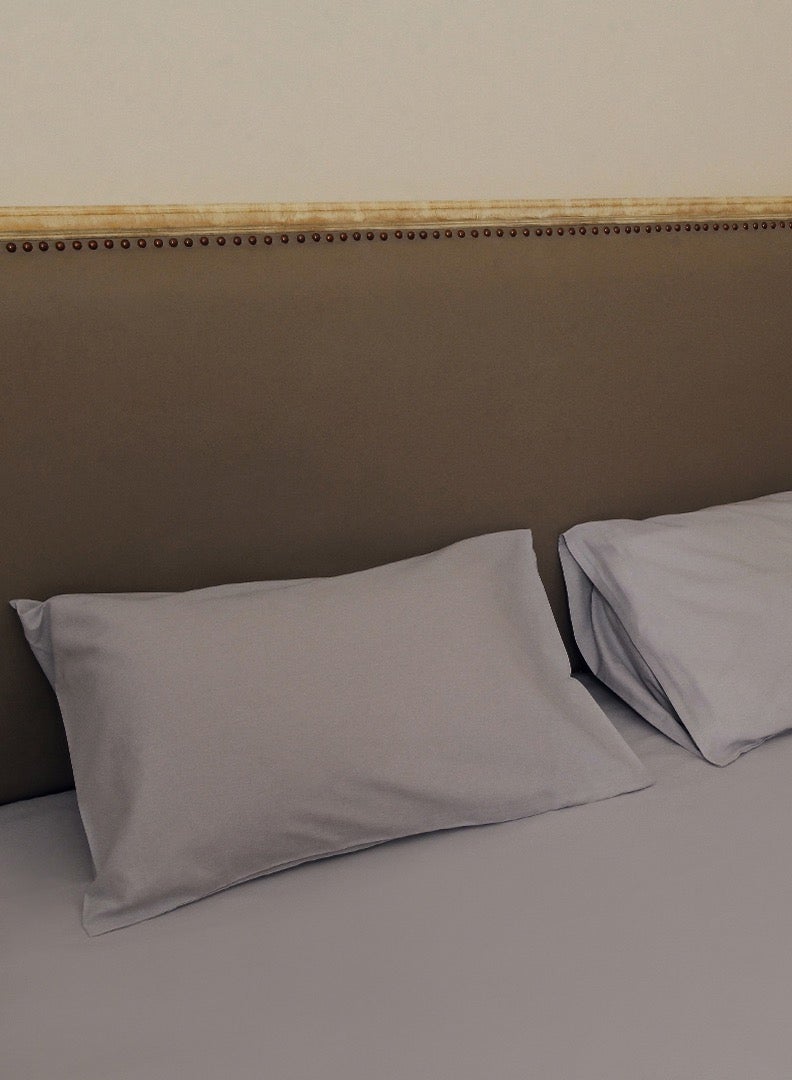 Home-Tex Design Hometex Design 100% Cotton Dyed Flat Sheet 3 piece Set MICROCHIP - 1 Flat Sheet (240x260 cm) + 2 Pillow Covers (50x80 cm) - Image 3