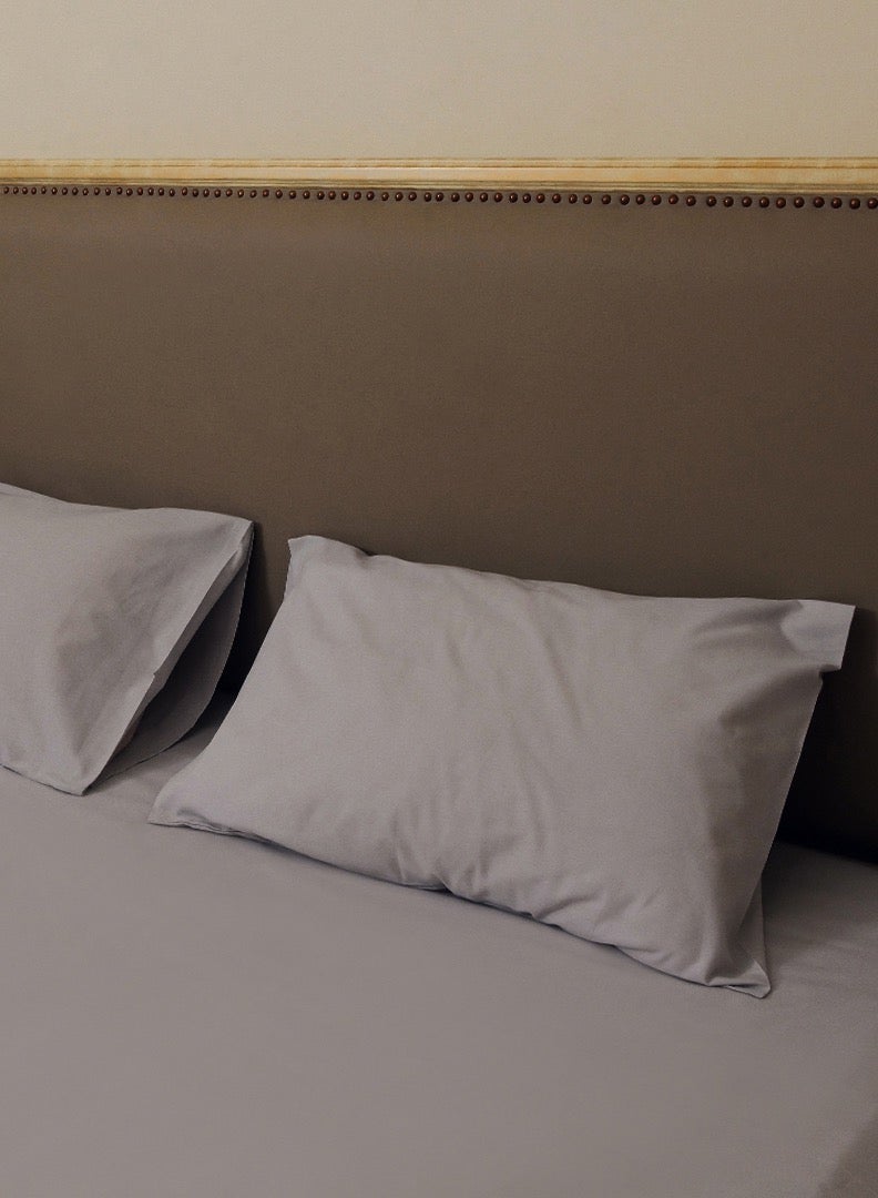 Home-Tex Design Hometex Design 100% Cotton Dyed Flat Sheet 3 piece Set MICROCHIP - 1 Flat Sheet (240x260 cm) + 2 Pillow Covers (50x80 cm) - Image 4