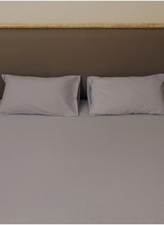 Home-Tex Design Hometex Design 100% Cotton Dyed Flat Sheet 3 piece Set MICROCHIP - 1 Flat Sheet (240x260 cm) + 2 Pillow Covers (50x80 cm)  - Image 5