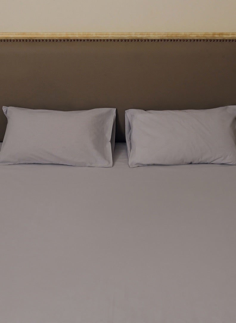 Home-Tex Design Hometex Design 100% Cotton Dyed Flat Sheet 3 piece Set MICROCHIP - 1 Flat Sheet (240x260 cm) + 2 Pillow Covers (50x80 cm) - Image 5