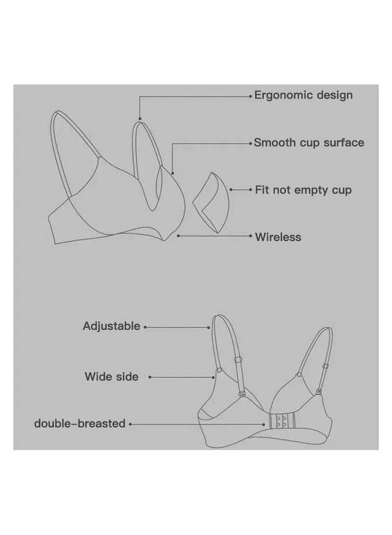 3 Pieces Women Bra Seamless And Wireless Push Up Bra  - Image 4