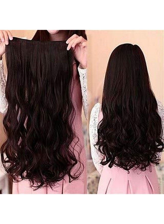 Ekan إضافات شعر مموجة ومجعدة 5 مشابك سهلة الارتداء بني داكن 80 جرام عبوة من 1 - Image 1