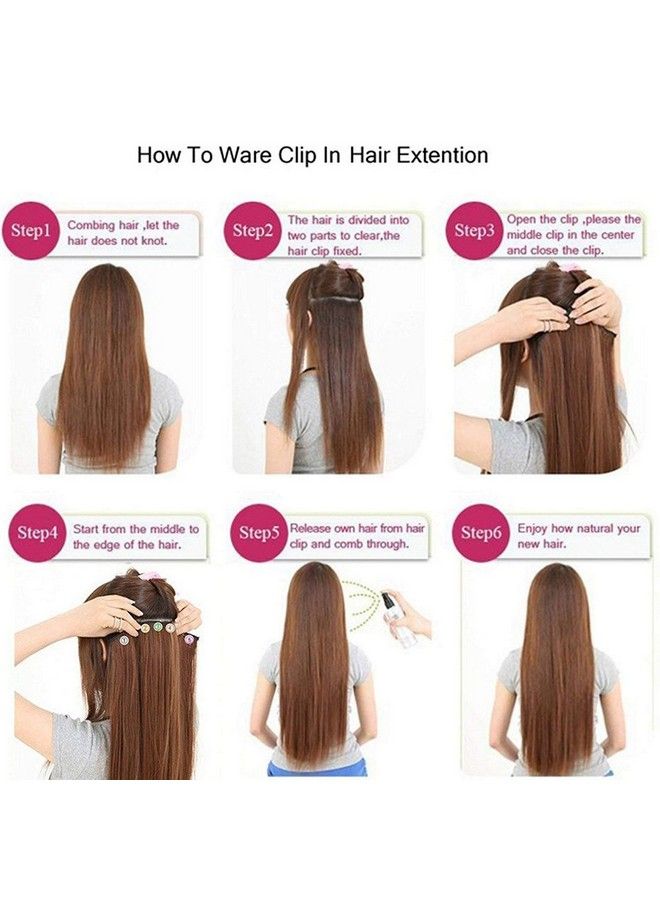 Ekan إضافات شعر مموجة ومجعدة 5 مشابك سهلة الارتداء بني داكن 80 جرام عبوة من 1 - Image 4