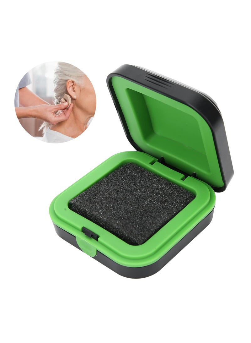 SYOSI Hearing Aid Case, Waterproof & Shockproof Storage Box with Soft Lining, Compact Portable Protective Container, Fits Most Brands, Ideal for Travel & Everyday Use, Pocket-Sized (Green) - Image 2