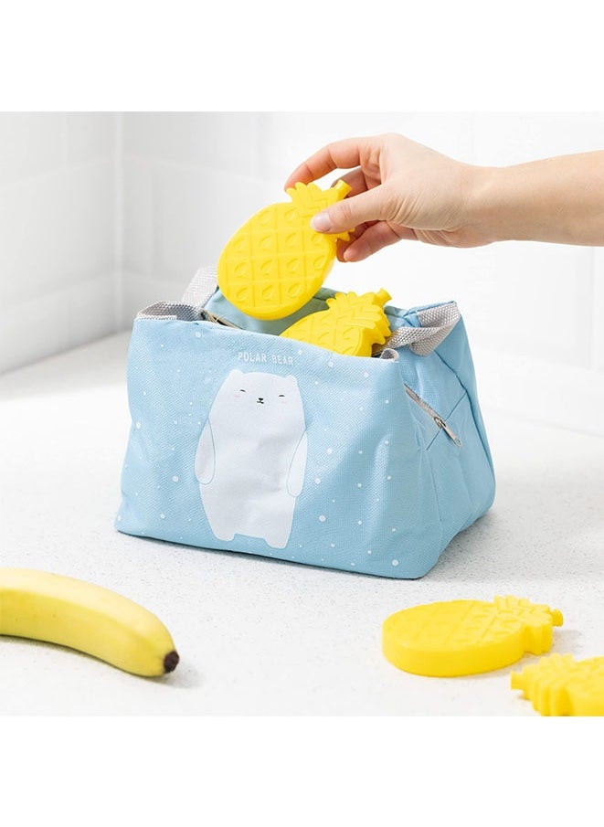 Muyixin Lunch Box Ice Packs (Set of 5) - Kids Cool Pack Freezer Blocks for Boys or Girls - Reusable Slim Cold Packs for Cooler Bag Travel - Pineapple  - Image 2