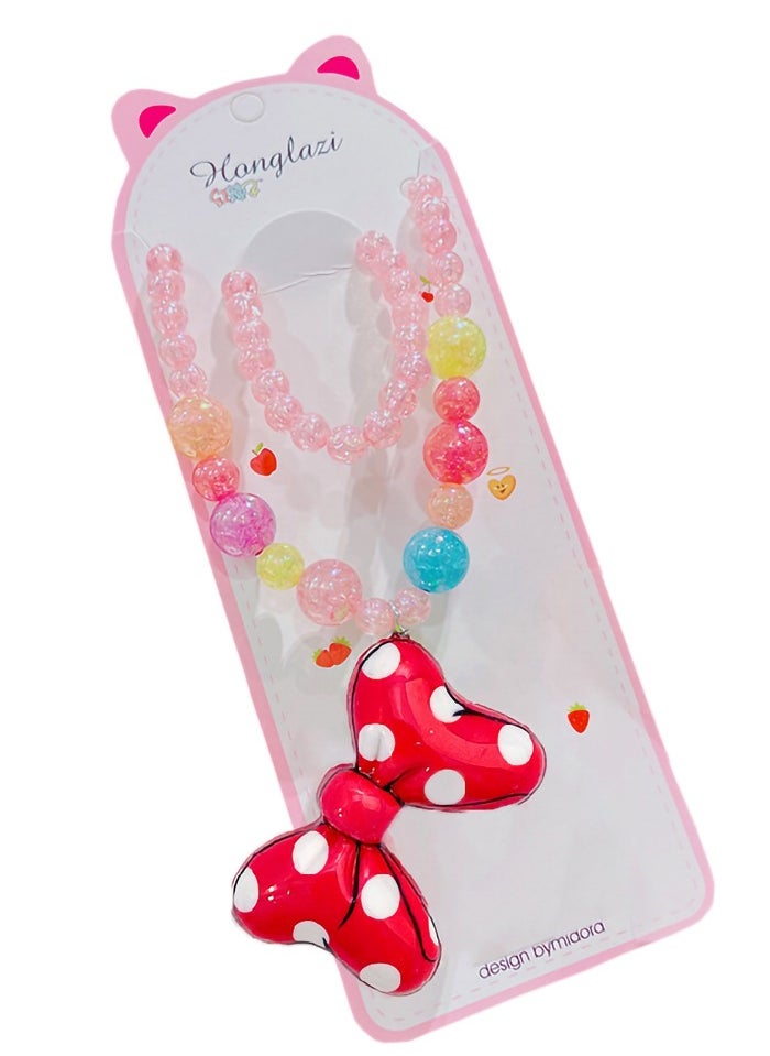 MissTiara 6Pieces Trendy Acrylic Quicksand Bottle Necklaces For Girls Kids Party Jewelry Set Assored  - Image 2