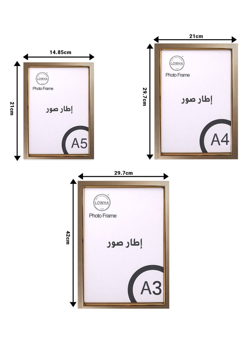 LOWHA - Tabletop Photo Frame Horizontal and Vertical Formats for Wall with stand - Image 1