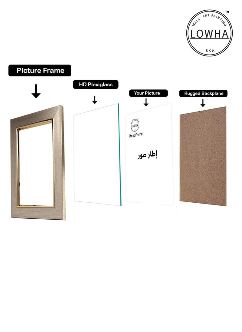 LOWHA - Tabletop Photo Frame Horizontal and Vertical Formats for Wall with stand - Image 1
