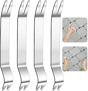 Lanties Lanties 4 Pieces Paver Tool Stainless Steel Paver Extractor Tool Removal Raise Sunken Brick Tool for Garden Lawn Yard  - Image 1