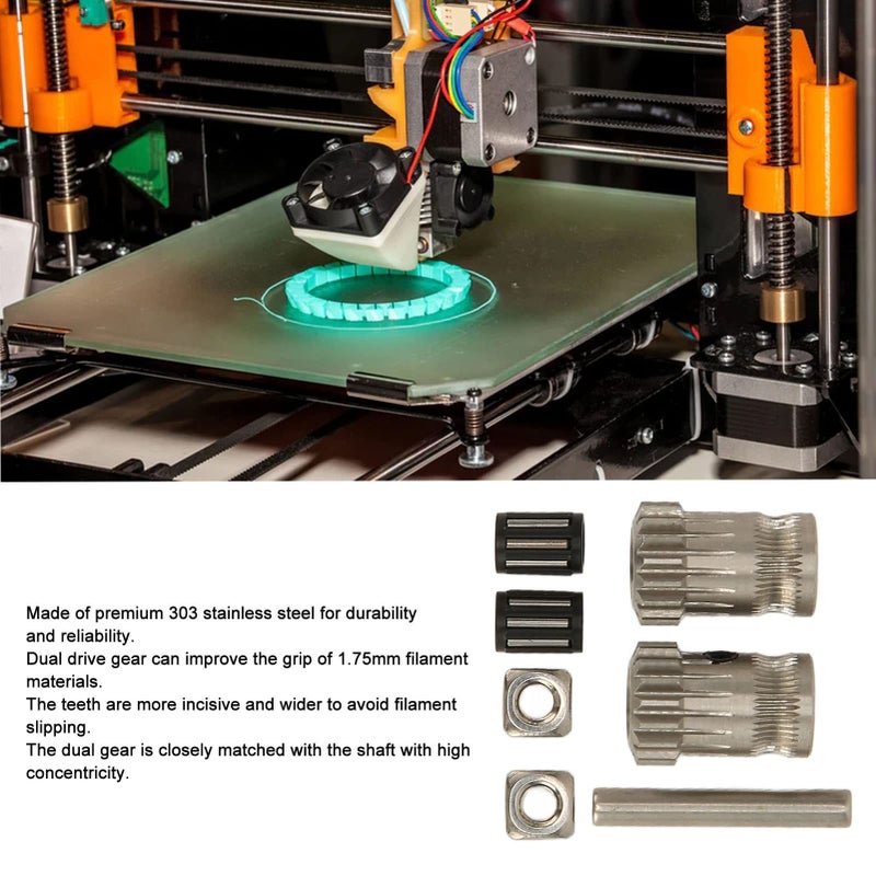 7Pcs Stainless Steel Drive Extruder Gear 3D Printer Accessories Replacement - Image 3