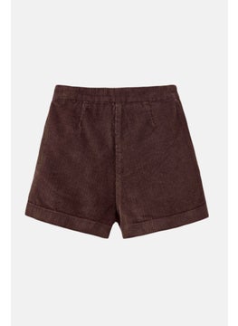 Tchibo Kids Girl Textured Basic Short, Brown  - Image 3