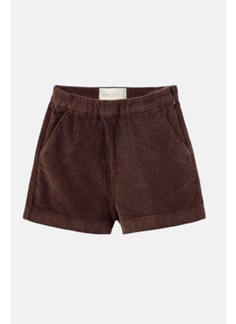 Tchibo Kids Girl Textured Basic Short, Brown  - Image 2