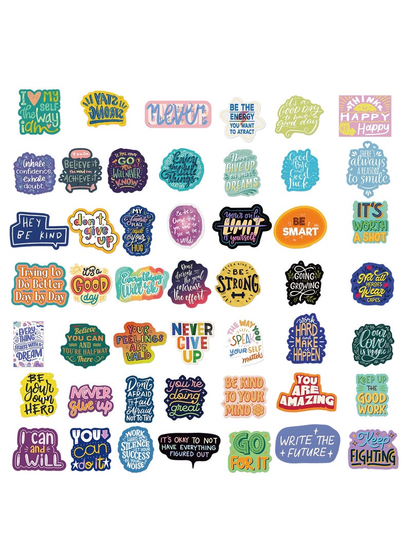 Inspirational Stickers 50Pcs for Adults Motivational Stickers Waterproof Vinyl for Teens Kids Teachers Journaling Water Bottles Scrapbook Laptop Positive Quote Vinyl Stickers - Image 2