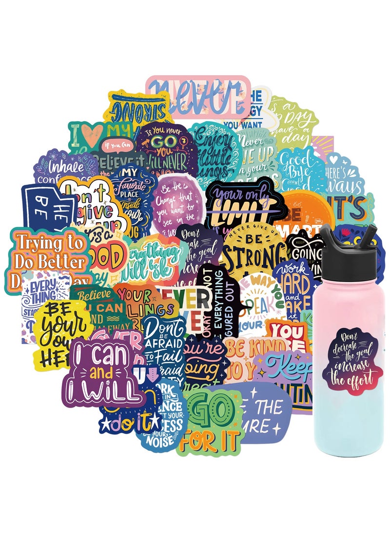 Inspirational Stickers 50Pcs for Adults Motivational Stickers Waterproof Vinyl for Teens Kids Teachers Journaling Water Bottles Scrapbook Laptop Positive Quote Vinyl Stickers - Image 5