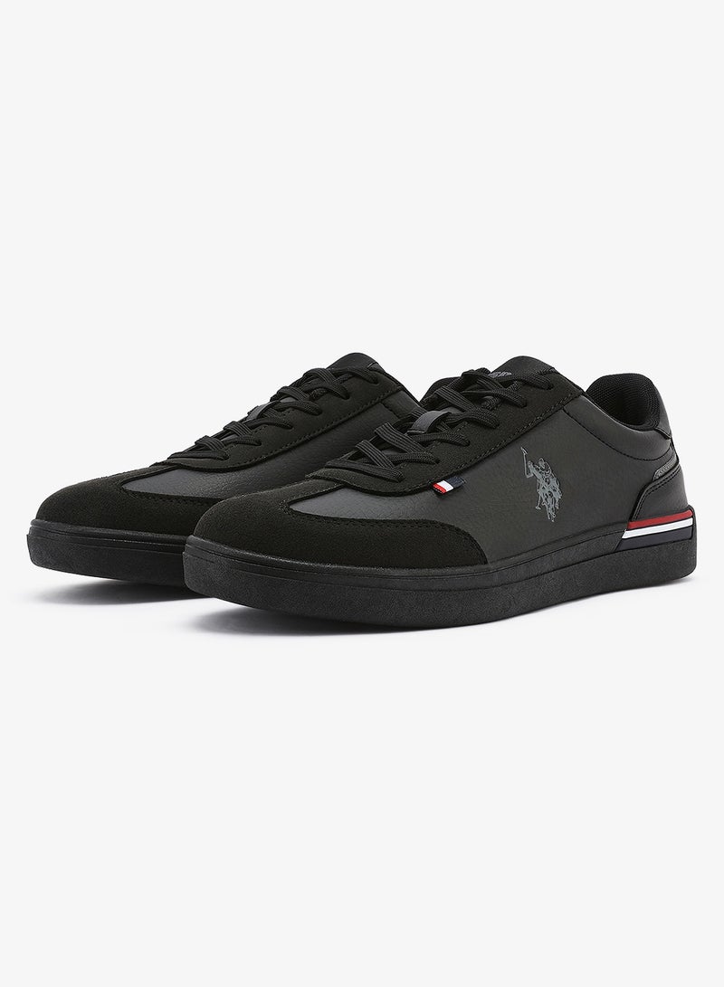 U.S. Polo Assn. Men's Black Classic Low-Top Sneakers, Bold Lace-Up Style Shoes for Everyday Look - Image 5