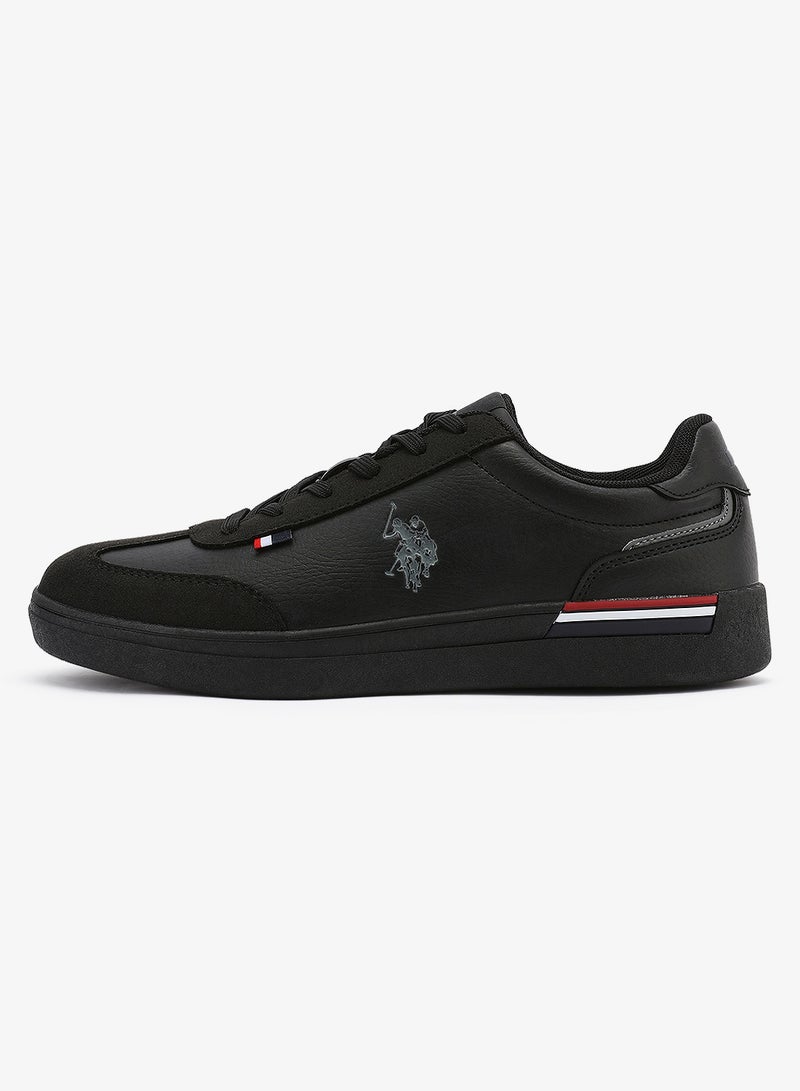 U.S. Polo Assn. Men's Black Classic Low-Top Sneakers, Bold Lace-Up Style Shoes for Everyday Look - Image 3