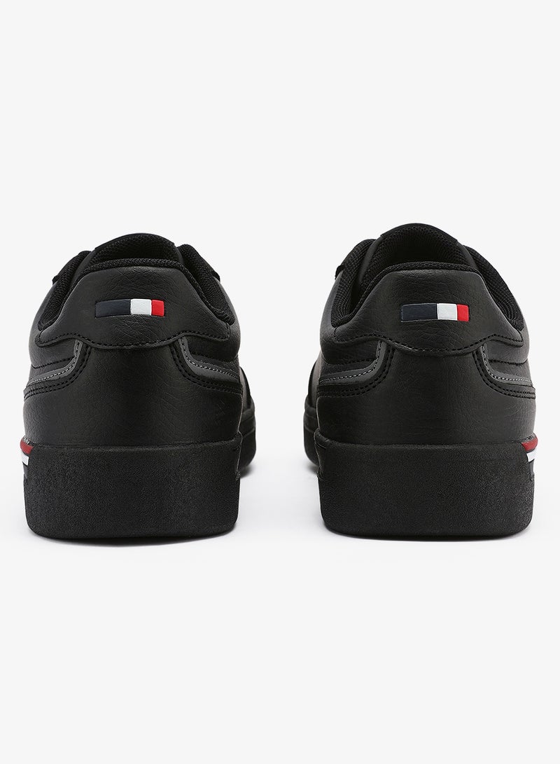 U.S. Polo Assn. Men's Black Classic Low-Top Sneakers, Bold Lace-Up Style Shoes for Everyday Look - Image 4