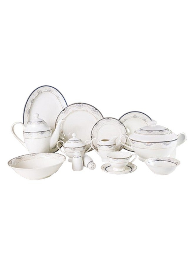 بين سيرفي طقم عشاء فاخر بتصميم فسيفساء من البون الجديد  قطعة متعدد الألوان