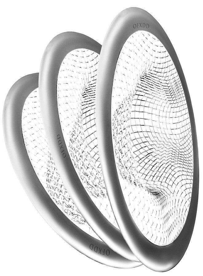 OFXDD Pet Hair Drain Catcher, Utility Sink Strainer 3 Inch, Outdoor Drain Protector, Bathroom Drain Catcher, Drain Cover Replacement (Pack of 3) - Image 1