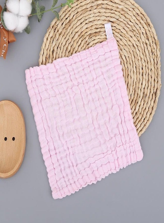 Gopendra Reusable Muslin Face Towels for Babies | Soft Cotton Washcloths & Napkins for Infants & Toddlers | Six Layer Muslin Cloth Extra Soft Hankies (3, Pink) - Image 1
