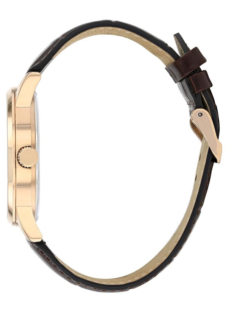 CITIZEN - Moonphase Quartz Analog Leather Strap Men's Watch - AK5003-05A - Image 1
