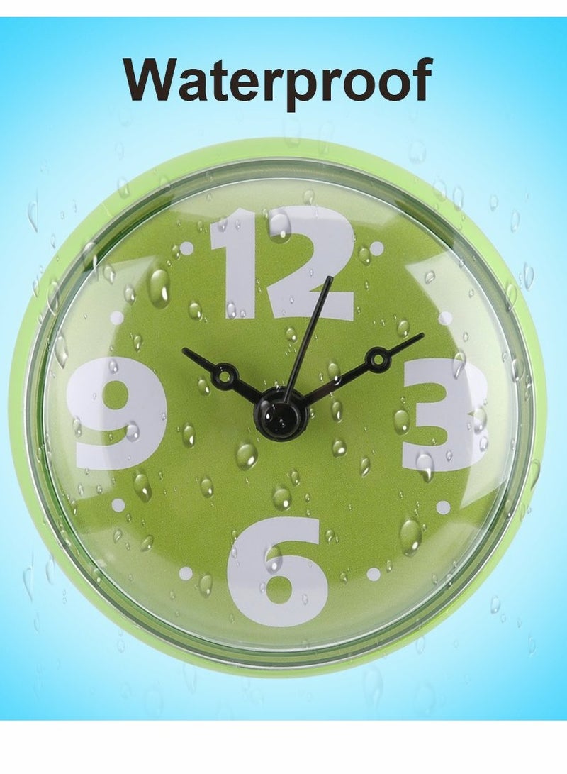 Waterproof Bathroom Clock, Shower Clock, Wall Clock, Silent Non-Ticking Battery Operated, Suction Cup Wall Clock, Kitchen Clock - Image 2