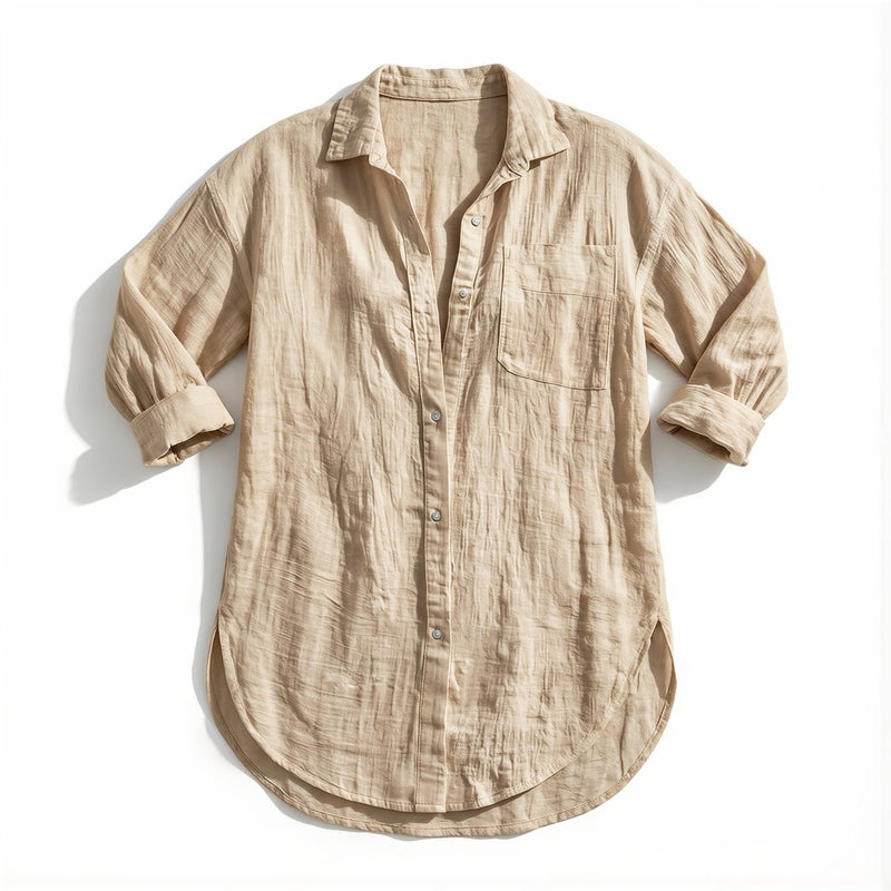 Women Oversized Linen Tunic Flattering Fit For All Body Types S Size - Image 2