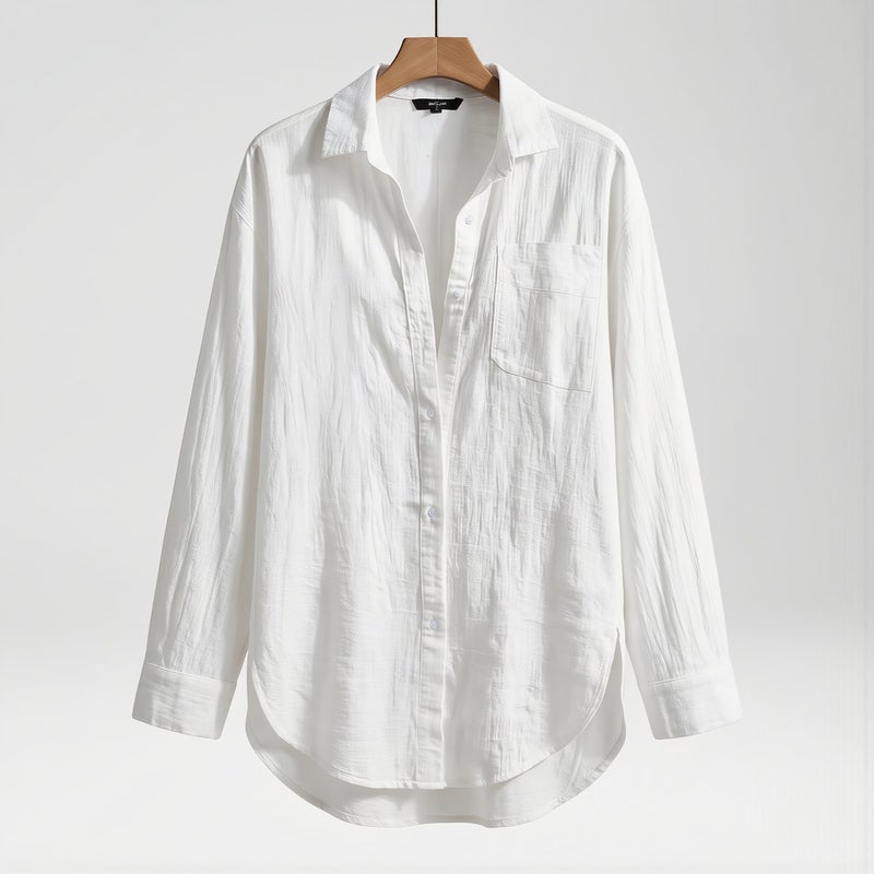 Women Oversized Linen Tunic Flattering Fit For All Body Types S Size - Image 4