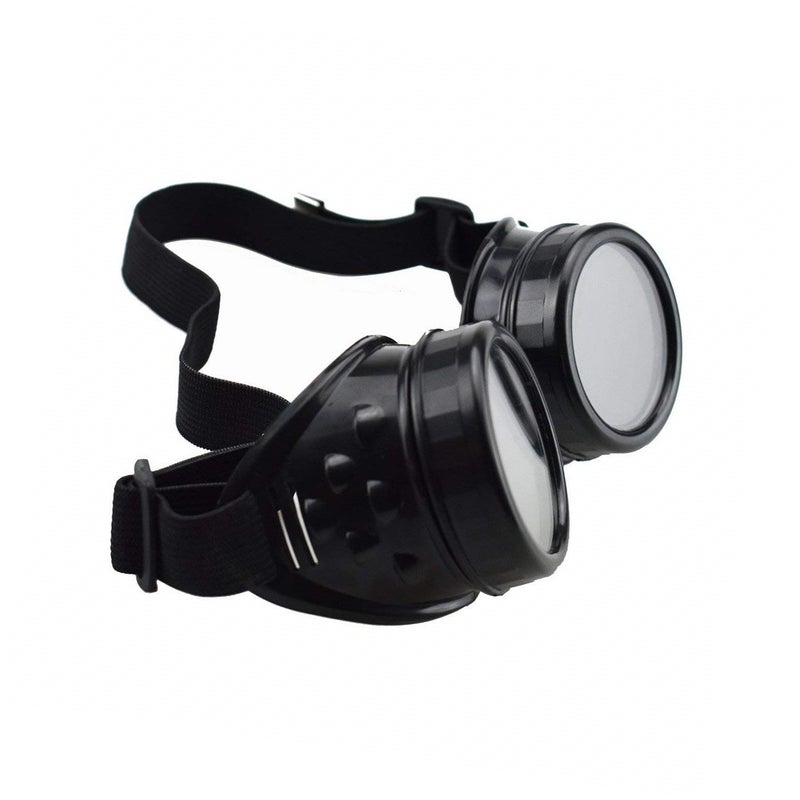 WEICHUAN Vintage Steampunk Goggles Mad Scientist Goggles Cosplay Punk Glasses for Adult, Women, Men Halloween Costume(Black) - Image 2