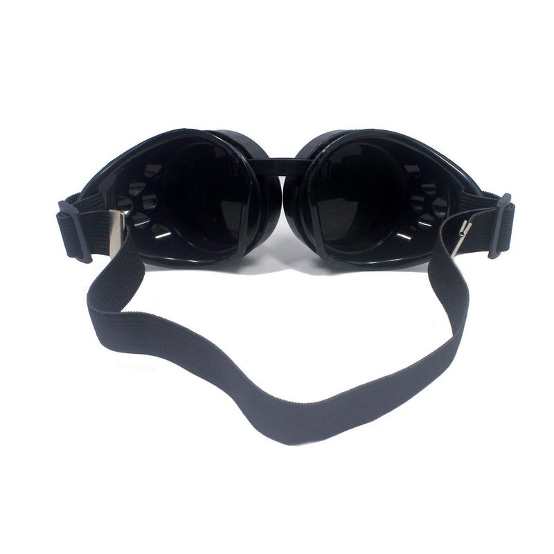 WEICHUAN Vintage Steampunk Goggles Mad Scientist Goggles Cosplay Punk Glasses for Adult, Women, Men Halloween Costume(Black) - Image 4