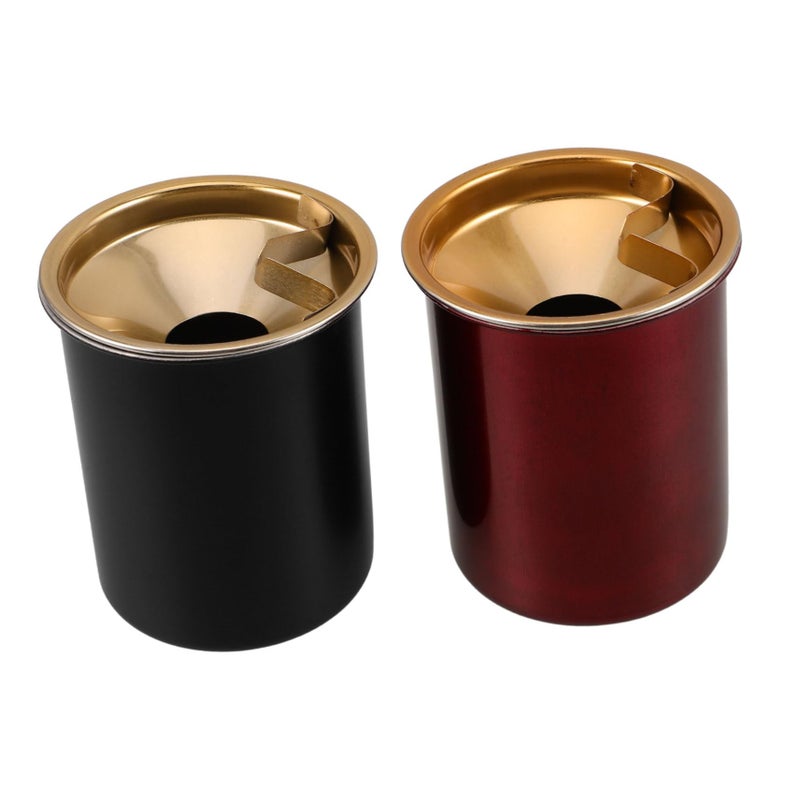 منفضة سجائر من الفولاذ المقاوم للصدأ مقاومة للرياح بدون دخان مع غطاء للاستخدام الخارجي في المنزل والمكتب على سطح الطاولة - Image 2