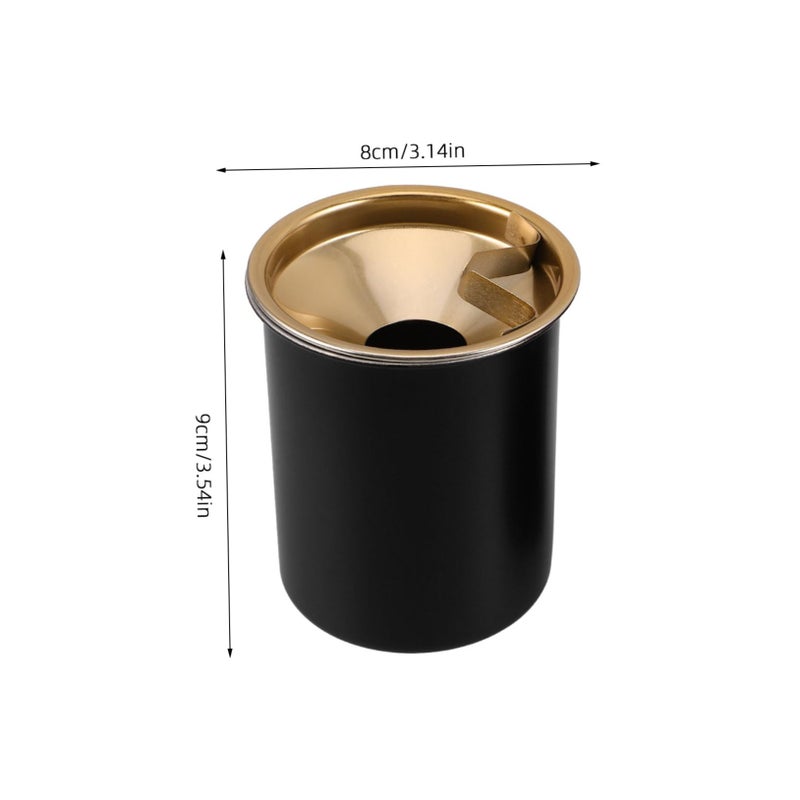 منفضة سجائر من الفولاذ المقاوم للصدأ مقاومة للرياح بدون دخان مع غطاء للاستخدام الخارجي في المنزل والمكتب على سطح الطاولة - Image 3