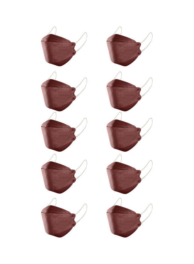 نيبمينينت 10 قطع من ماسك الوجه N95 للبالغين لون بني داكن - Image 1