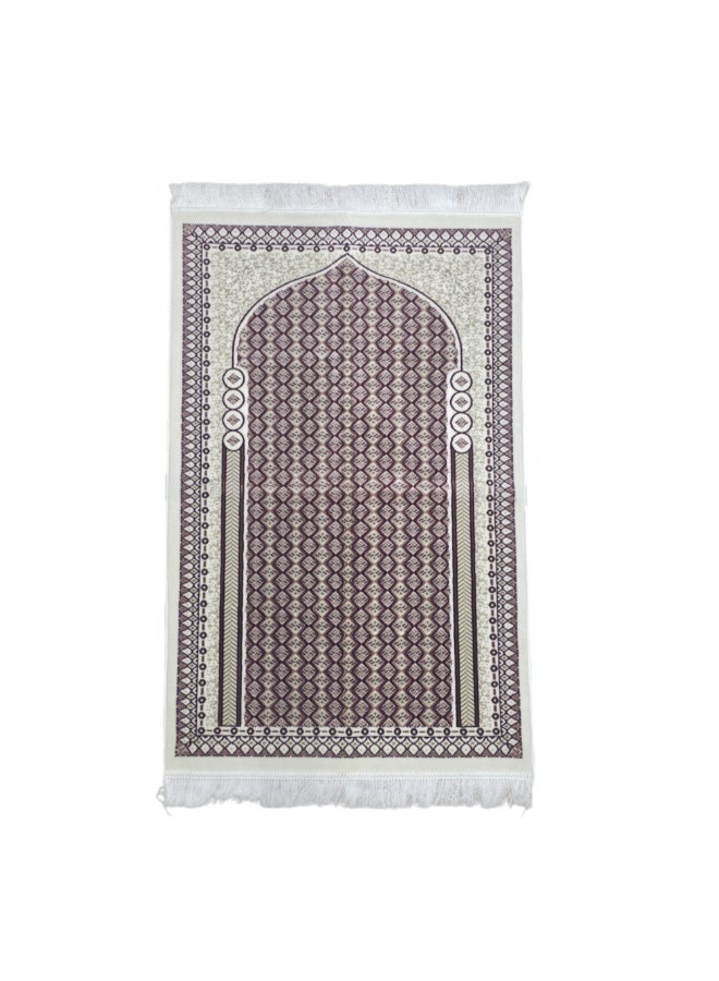 REVE Arenno High Quality Velvet Islamic Prayer Mat Multicolour 70 x 110cm ARENNOS104809RED - Image 1