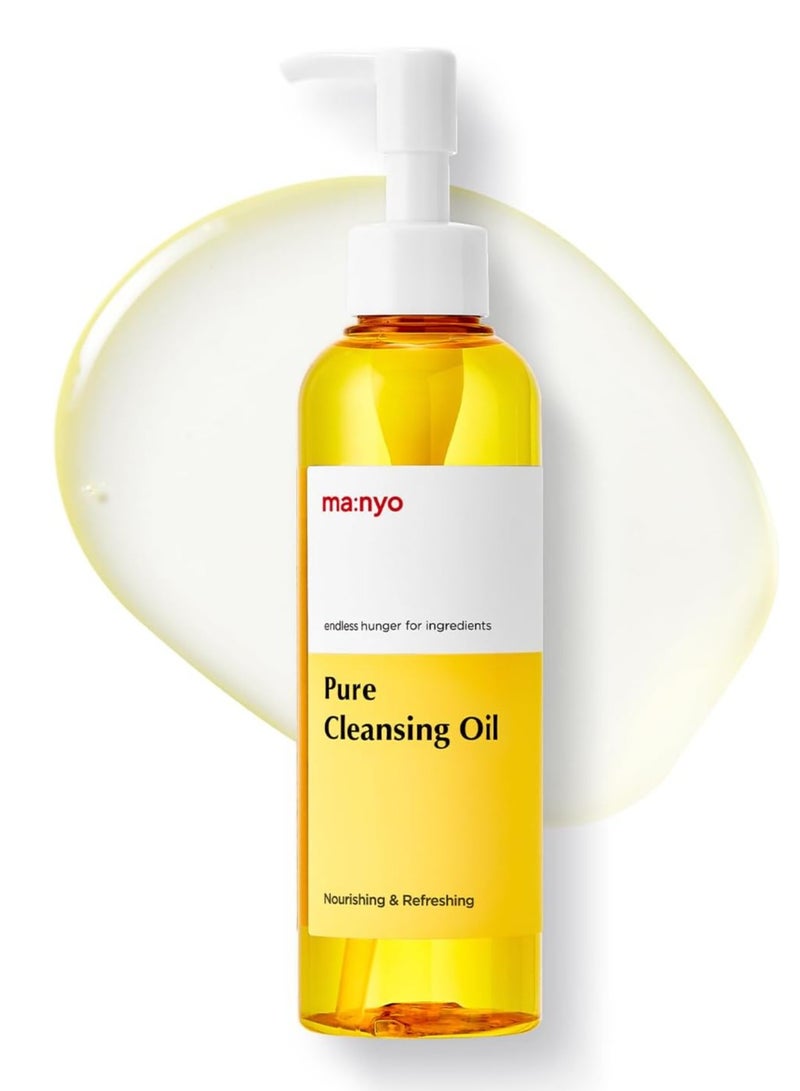 ام ايه: ان واي او ma:nyo منظف الوجه الكوري بزيت التنظيف النقي، وإذابة الرؤوس السوداء، وإزالة المكياج اليومي بزيت الأرغان، للعناية بالبشرة الكورية للنساء، 6.7 أونصة سائلة (عبوة واحدة) - Image 1