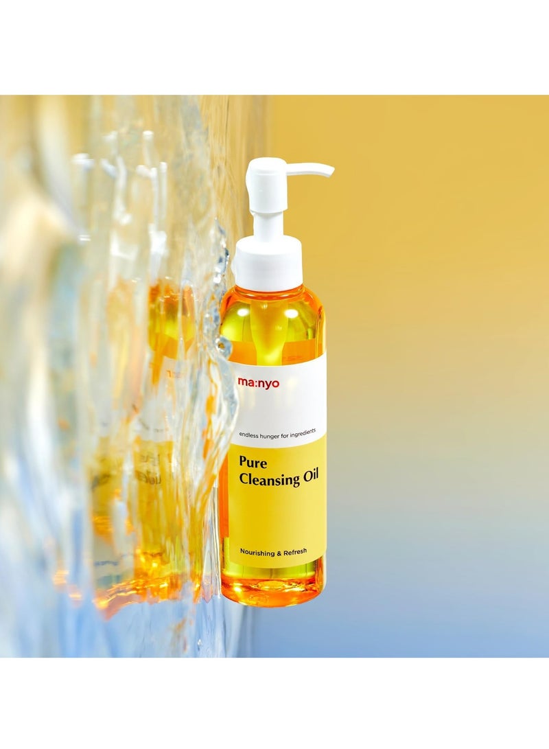ام ايه: ان واي او ma:nyo منظف الوجه الكوري بزيت التنظيف النقي، وإذابة الرؤوس السوداء، وإزالة المكياج اليومي بزيت الأرغان، للعناية بالبشرة الكورية للنساء، 6.7 أونصة سائلة (عبوة واحدة) - Image 3