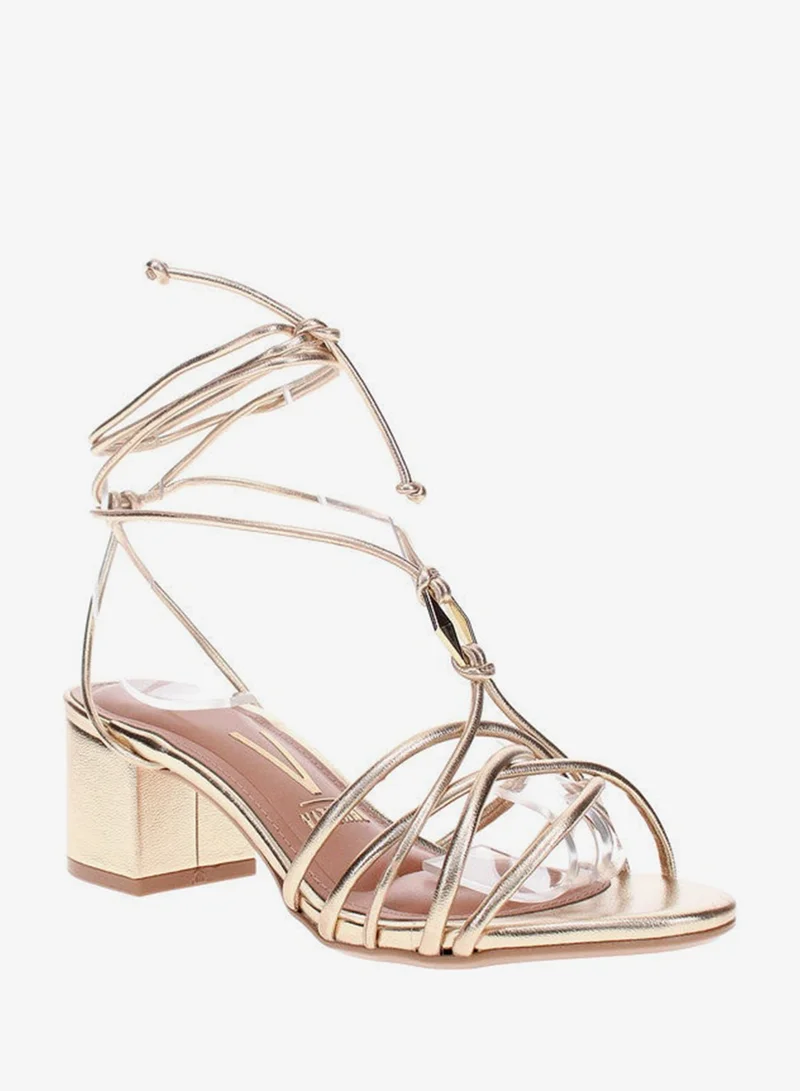 VIZZANO Mid Heels Sandals for Women – Sling Back Heel Sandals for Girls with Ankle Strap