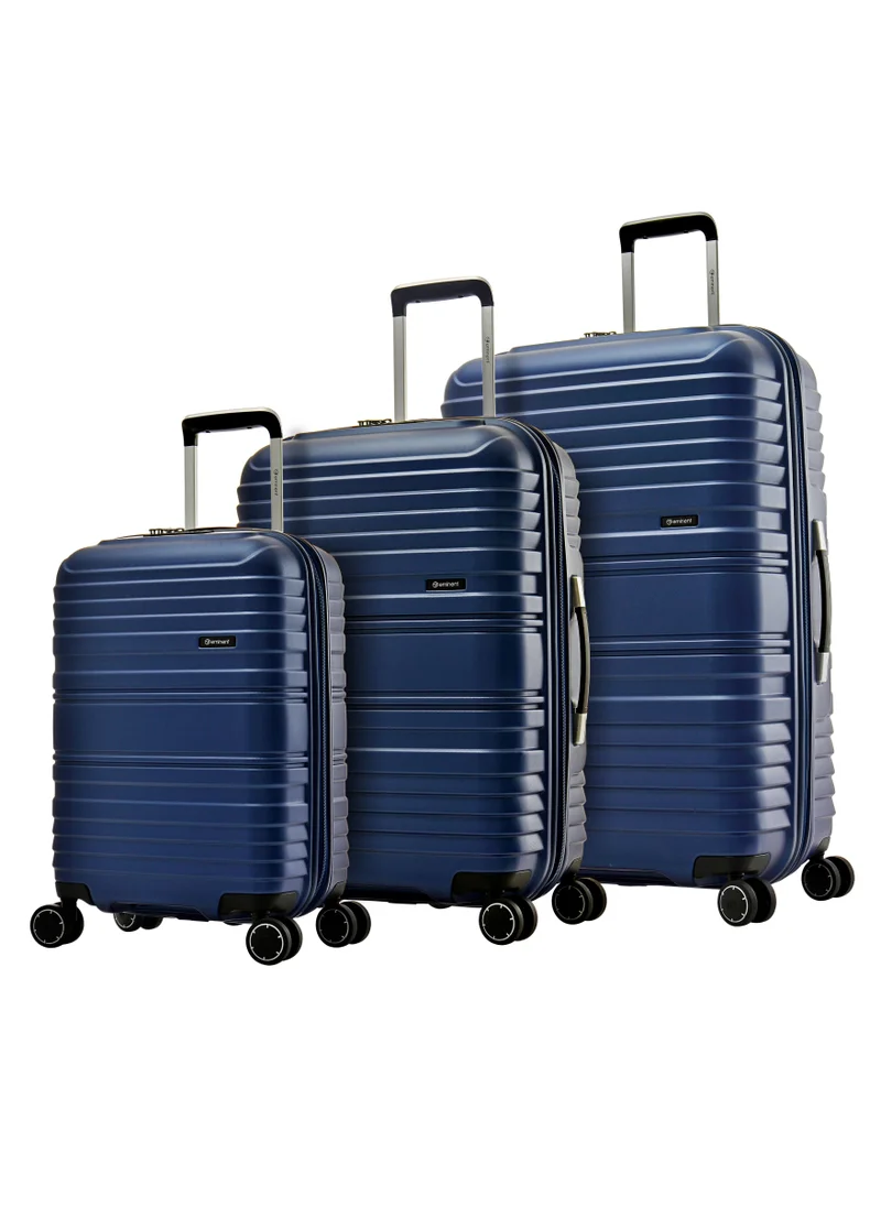 إيمينينت Wheeled Suitcase TPO Hard Case Lightweight and Robust Travel Case 4 Quiet 360 Degree Wheels TSA Lock Telescopic Handle Minimalist & Modern KH16 Set of 3 Aqua Blue