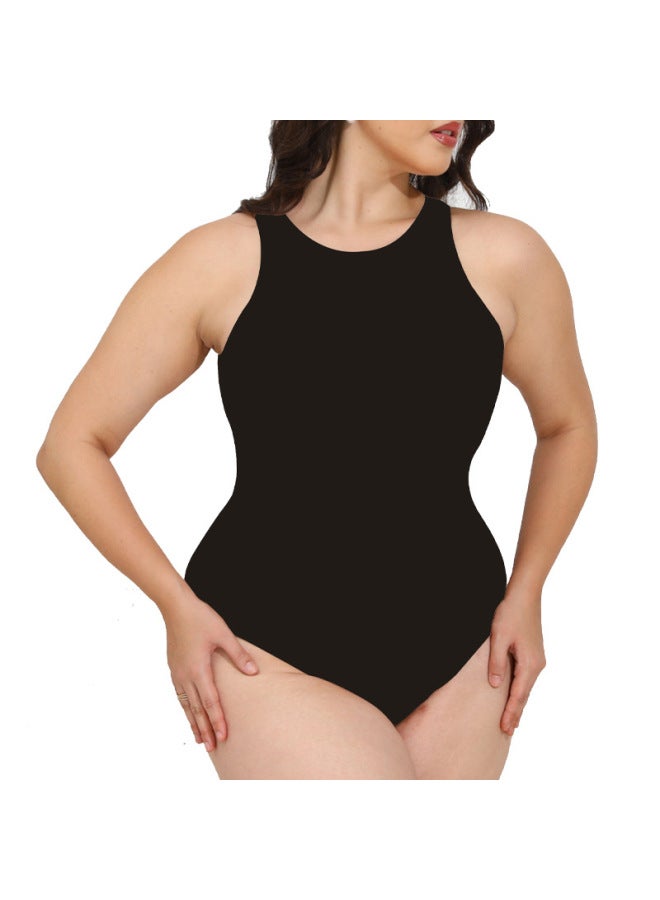 Боди European And American Women's Light Plastic Seamless One-piece Pants Sleeveless Double Skim One-piece