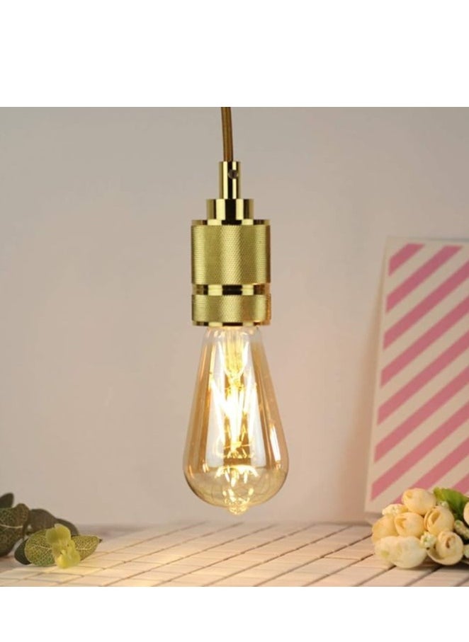 ESNCO E27 4W Vintage LED Long Filament Light with Retro Coated Glass Shade Replace 40W Incandescent Bulb - 6 Pieces  - Image 3
