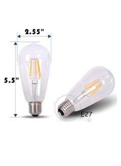 E27 4W Vintage LED Long Filament Light with Retro Coated Glass Shade Replace 40W Incandescent Bulb - 6 Pieces - pzsku/ZAEE6DD54A144AFC906A2Z/45/_/1740235491/3bd8997e-a558-42ae-b564-9c98855d9739