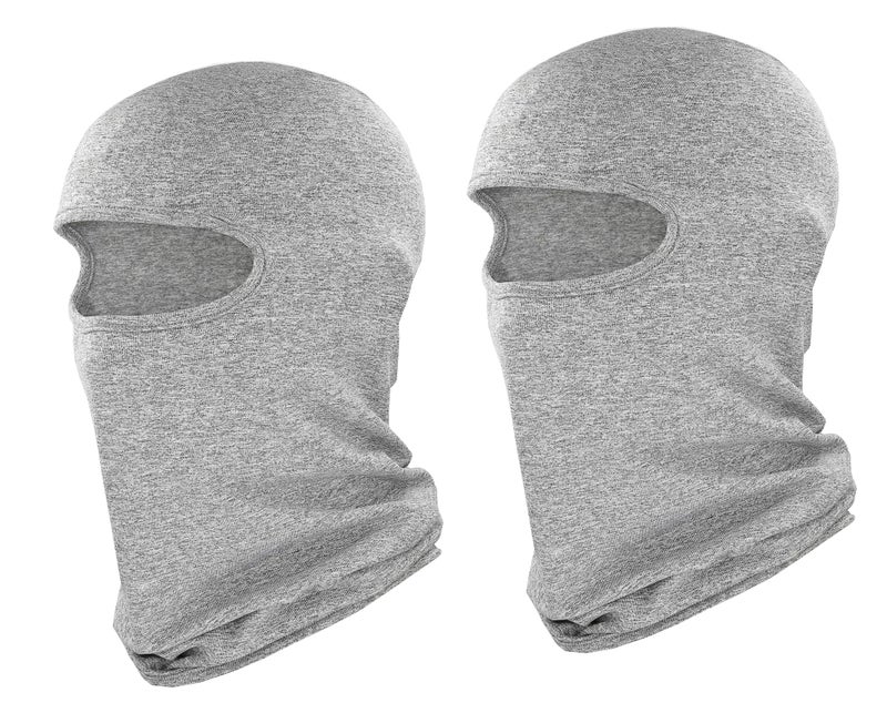 PrimeBox Full Cover Face Mask Cotton Fabric Bike Riding Washable Dust Protection Balaclava for Men Women Neck Gaiter Helmet Liner Pack of 2 Rider Accessories (Grey) - Image 4