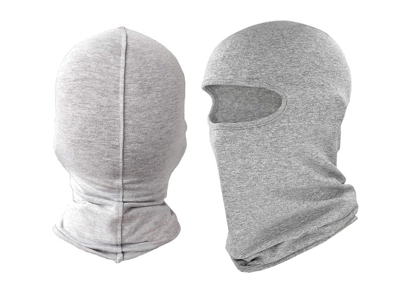 PrimeBox Full Cover Face Mask Cotton Fabric Bike Riding Washable Dust Protection Balaclava for Men Women Neck Gaiter Helmet Liner Pack of 2 Rider Accessories (Grey) - Image 5