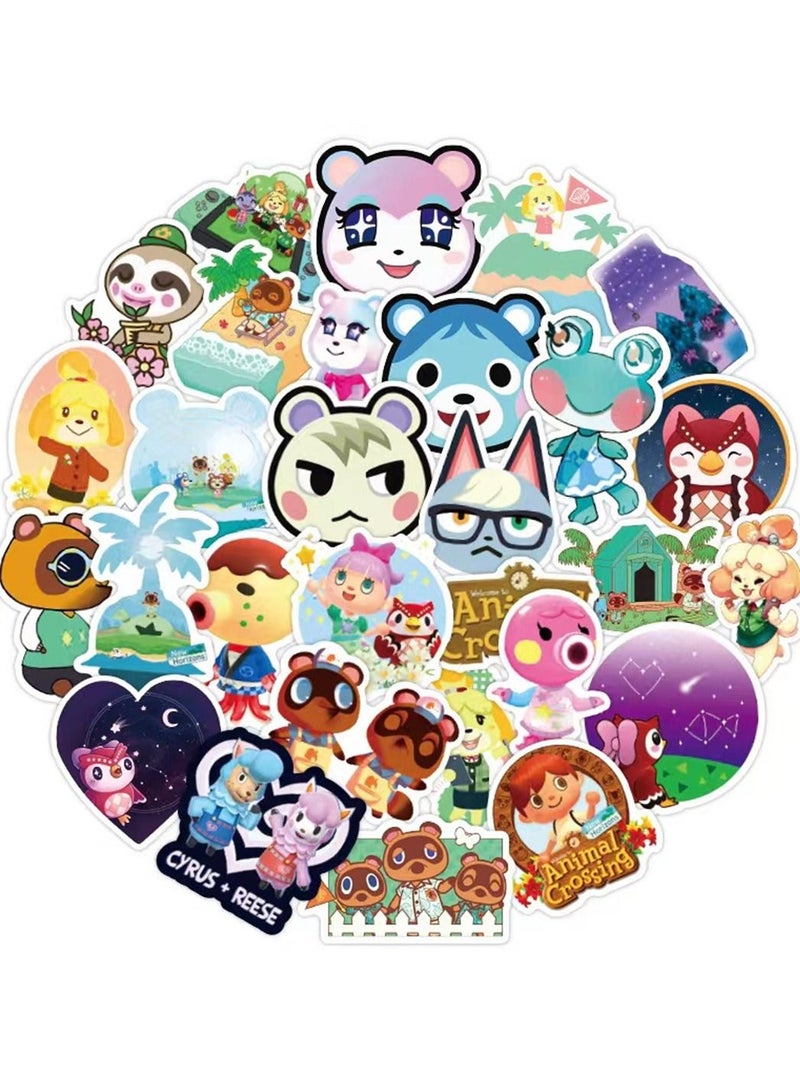 general 50 قطعة من ملصقات الفينيل المقاومة للماء من Animal Crossing